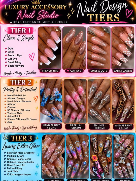 Nail work by Luxury Accessory Nail Studio