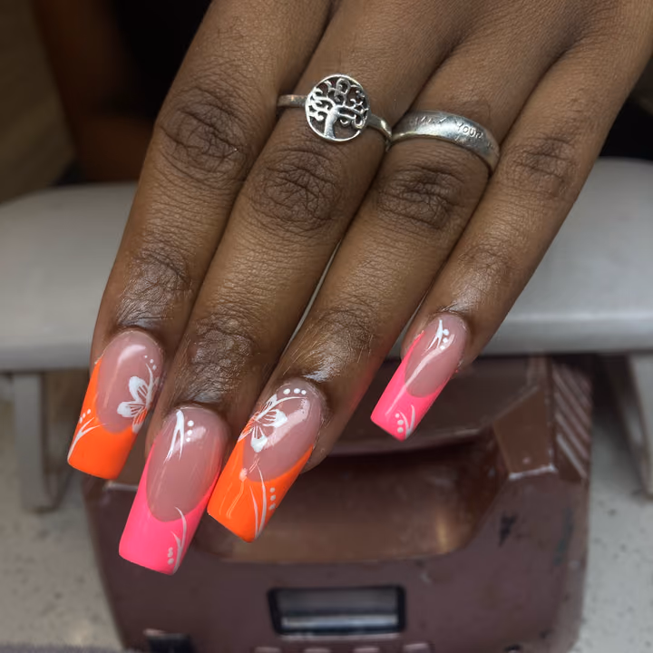 Coffin, French Manicure, Hand Painting — nail work by Nailz.byNelle