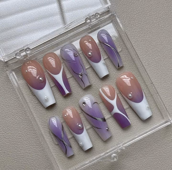 Airbrush, Charm Placement, Chrome, Gem Placement — nail work by American Nails Cumming
