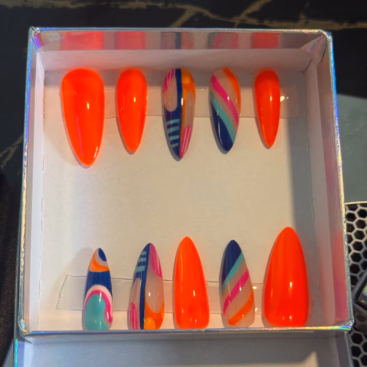 Abstract Art, Press Ons — nail work by Meme