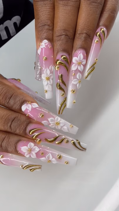 3d Sculpting, Chrome, Encapsulation, Extra Long Length — nail work by GT NAILS Duluth, Ga