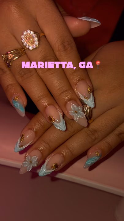 3d Sculpting, French Manicure, Acrylic — nail work by Abbienailz