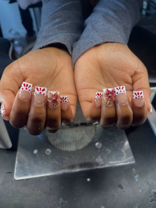 3d Sculpting, French Manicure, Rhinestone Placement, Structured Gel — nail work by Liyah’s Lair