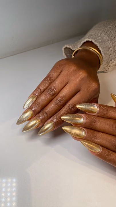 Cat Eye, Chrome — nail work by NailzzwithANNIE