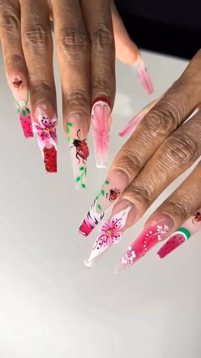 3d Sculpting, Hand Painting, Nail Extensions — nail work by GT NAILS Duluth, Ga