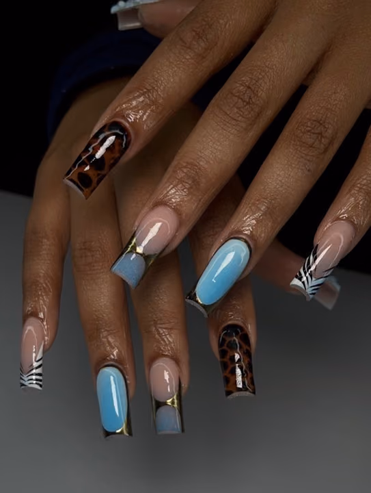 Animal Print, Chrome, Geometric Art, Mixed Media — nail work by Atlantas #1 Nail Salon