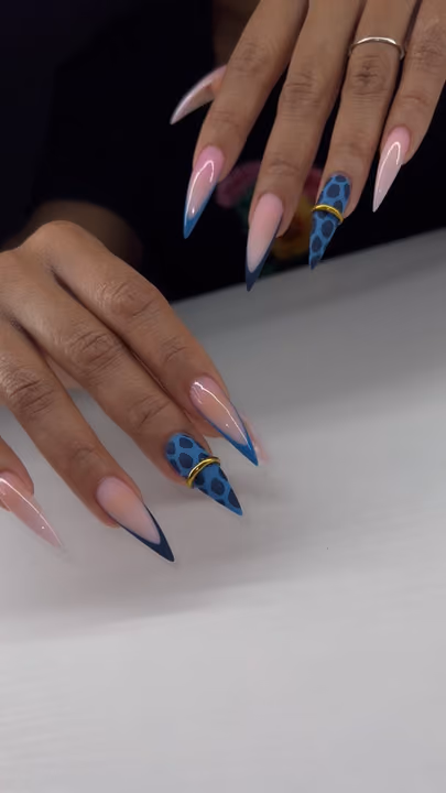 Animal Print, Piercing, Stiletto — nail work by Nailed By Christel