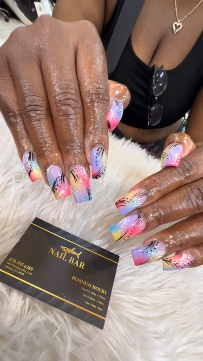 Airbrush, Hand Painting — nail work by Shark Nail Bar