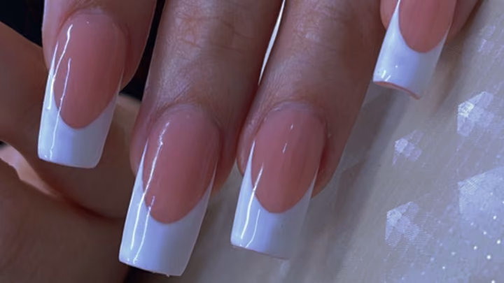 French Manicure, Square — nail work by Mell Artist