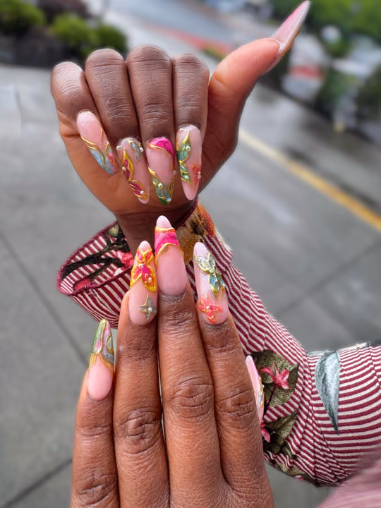 3d Sculpting, Chrome, Encapsulation — nail work by Lifestyle Nail Bar