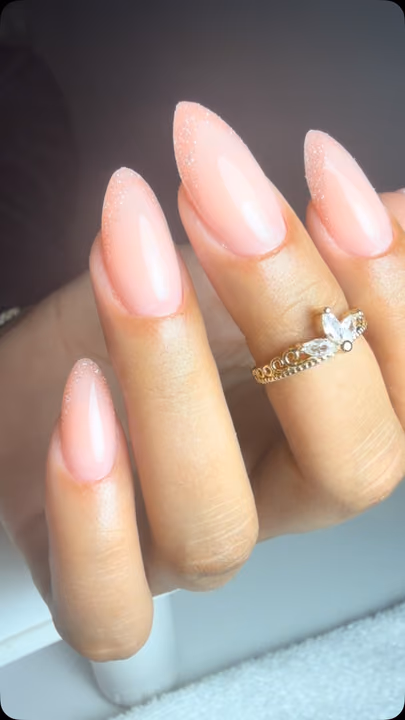 Apex Building, Structured Gel, Sugar Effect — nail work by Yudit’s Nails
