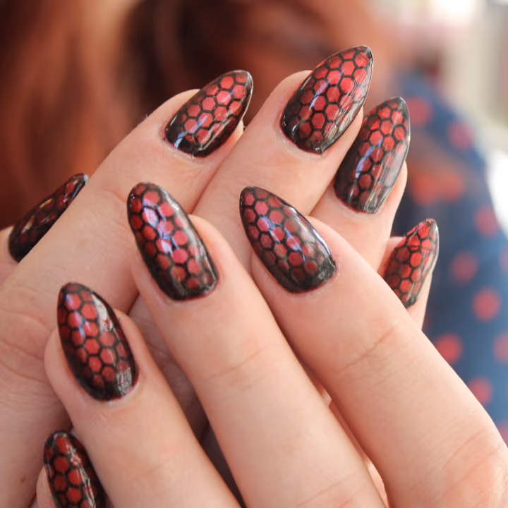 Airbrush, Textured Finish — nail work by Lark & Sparrow Atlanta, GA