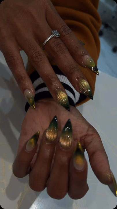 Cat Eye, Gradient, Stiletto — nail work by TARA NAILS & LASH -nails