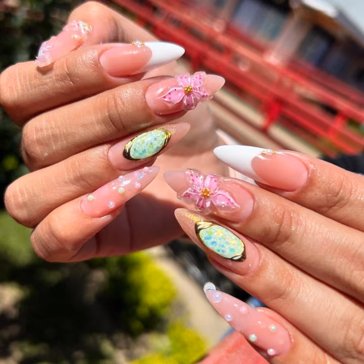 3d Sculpting, Charm Placement, Encapsulation, Liquid Metal — nail work by En Vogue Nails Spa