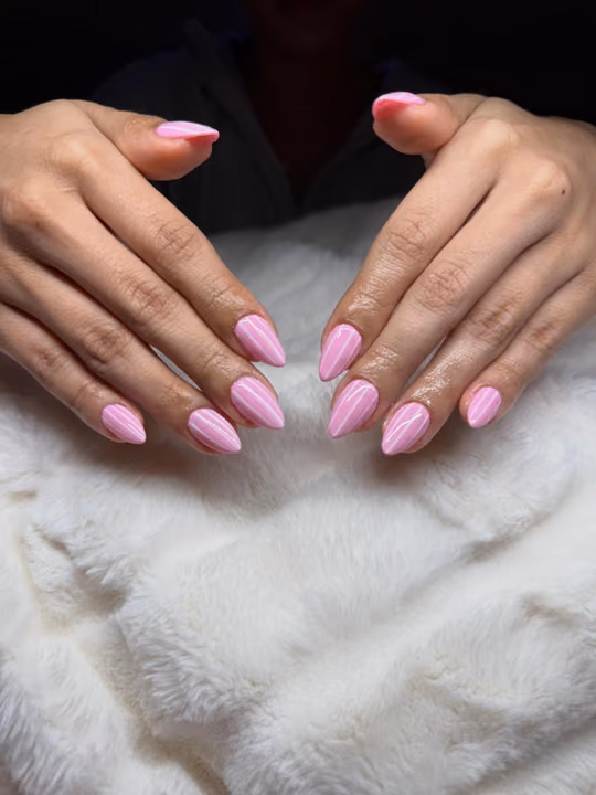 Almond, Structured Gel — nail work by nailedbykaykay