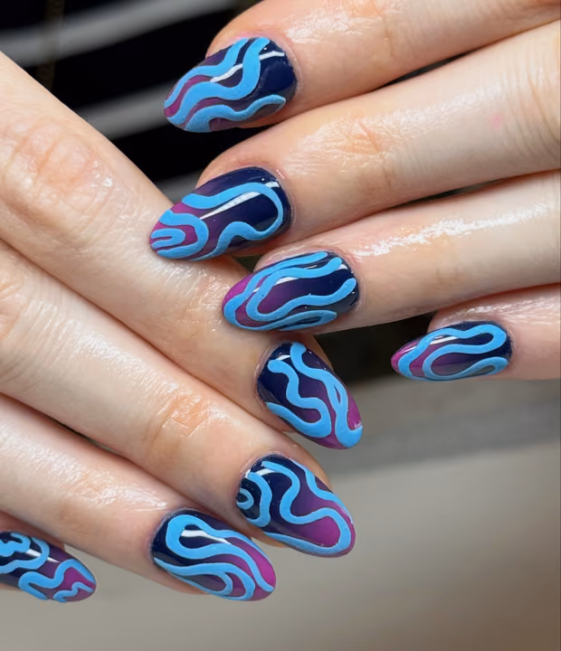 3d Sculpting, Line Art, Raised Gel — nail work by The Nail Nest