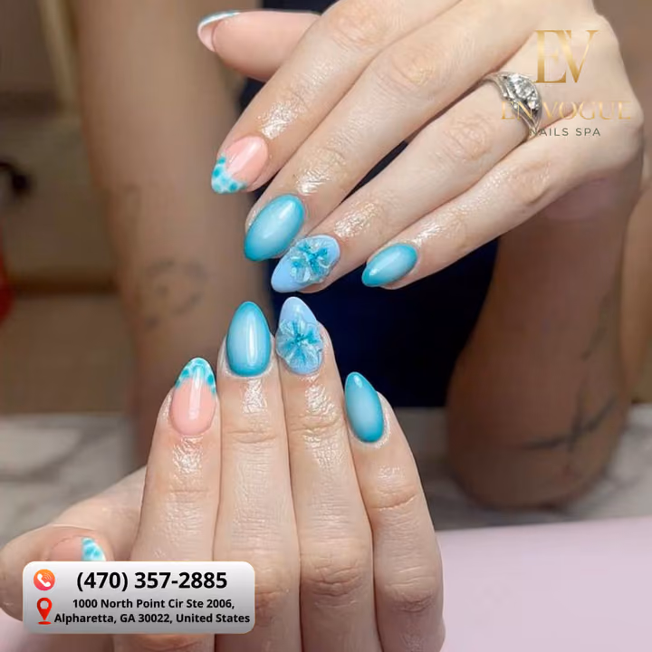 3d Sculpting, Airbrush, Sugar Effect — nail work by En Vogue Nails Spa
