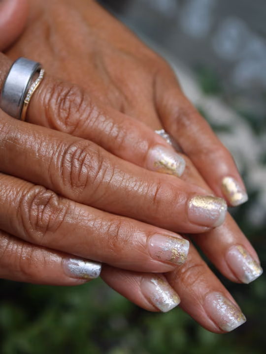 Encapsulation, Transfer Foil — nail work by Lark & Sparrow Atlanta, GA