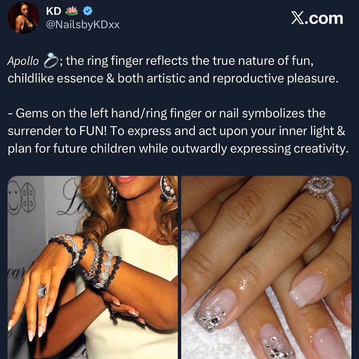 Gem Placement, Square, Structured Gel — nail work by ATL Nail Artist