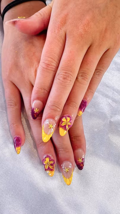 3d Sculpting, Charm Placement, Gradient, Stiletto — nail work by Lifestyle Nail Bar