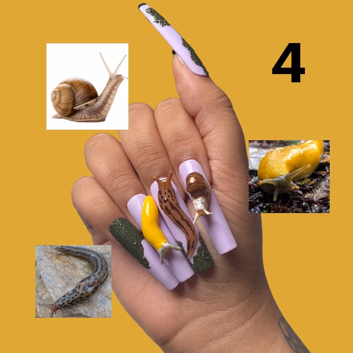 3d Sculpting, Extreme Length, Hand Painting — nail work by Judith