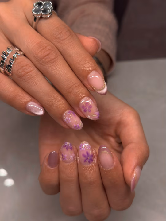 Cat Eye, Hand Painting — nail work by Nails By Sharik