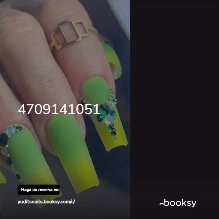 Matte, Rhinestone Placement, Structured Gel — nail work by Yudit’s Nails