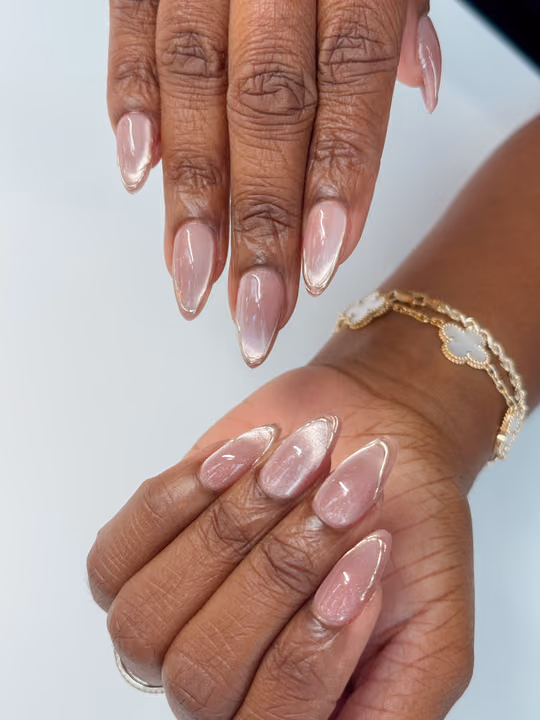 Cat Eye, Chrome, Structured Gel — nail work by Flair Nail & Beauty Bar
