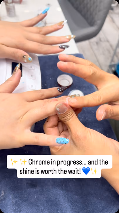 Chrome — nail work by Lush Nail Bar Toco Hills