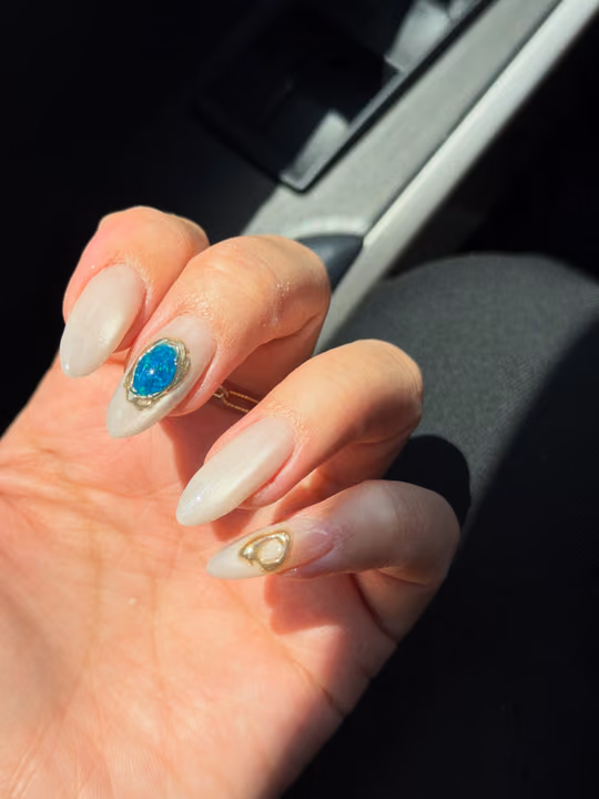 3d Sculpting, Gem Placement, Hard Gel — nail work by Nails By Yoko.