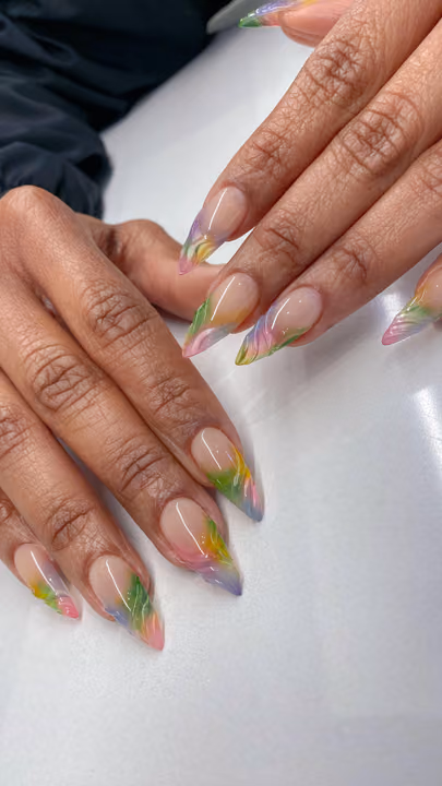 Abstract Art, Airbrush — nail work by NailzzwithANNIE