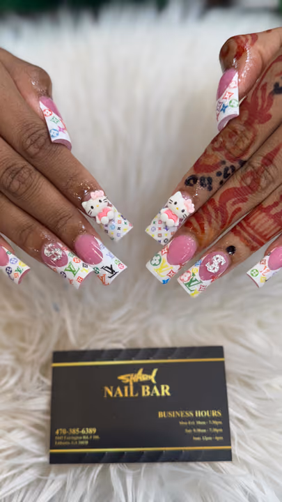 3d Sculpting, Character Art, Decal Application, Encapsulation — nail work by Shark Nail Bar
