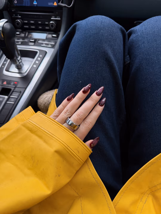 Almond, Cat Eye — nail work by Lacquer Nail Bar