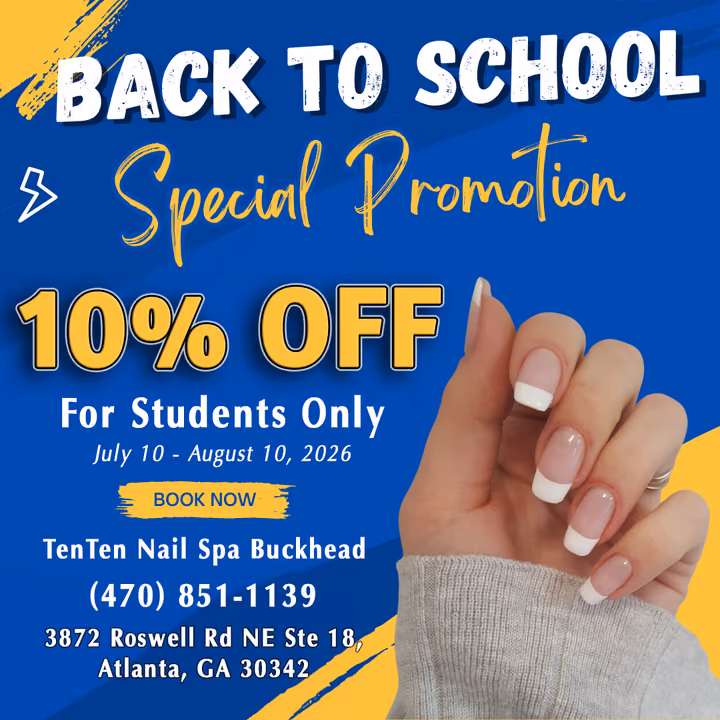 French Manicure — nail work by TenTen Buckhead Nails