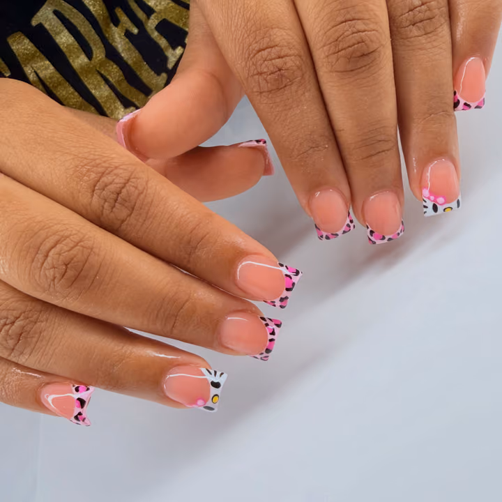 Character Art, French Manicure, Hand Painting — nail work by Rachel Odom