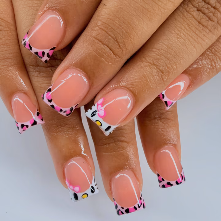 Character Art, French Manicure, Hand Painting — nail work by Rachel Odom