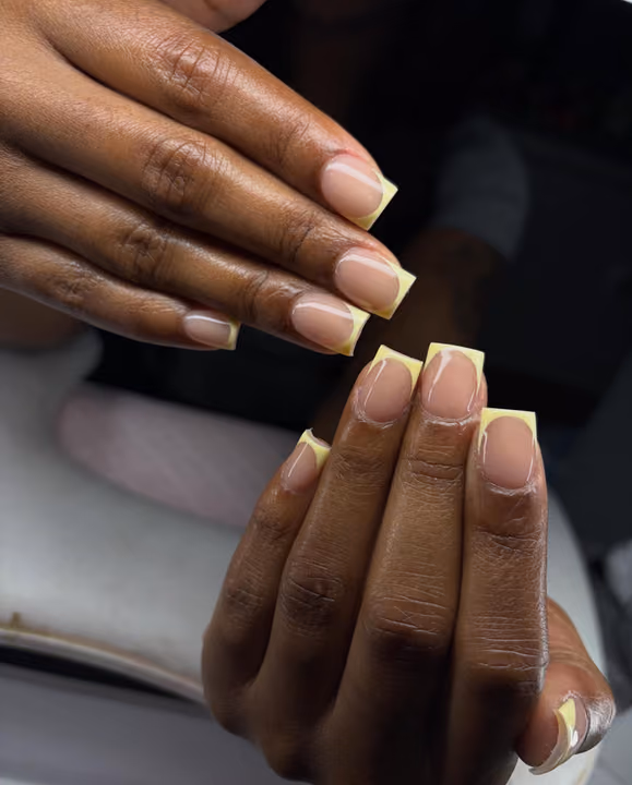 Duck, French Manicure — nail work by Nubi Nailz