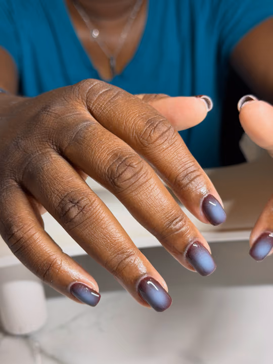 Airbrush, Aura Effect — nail work by Nails By Yoko.