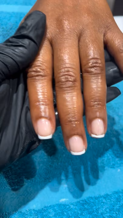 French Manicure, Smile Line — nail work by Ann