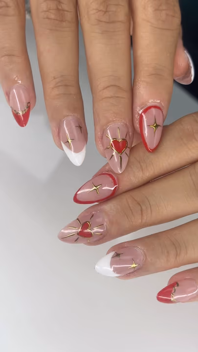 Line Art, French Manicure, 3d Sculpting, Stiletto — nail work by GT NAILS Duluth, Ga