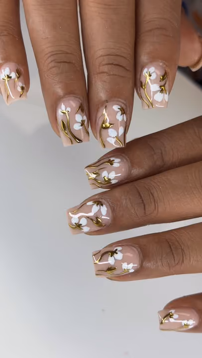Chrome, Hand Painting — nail work by GT NAILS Duluth, Ga