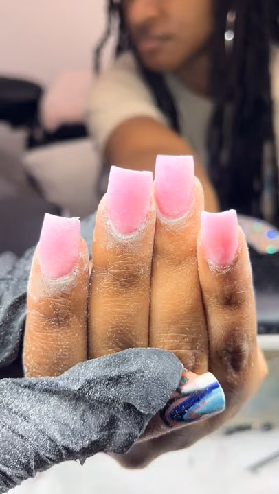 Acrylic, Structured Gel — nail work by Liyah’s Lair