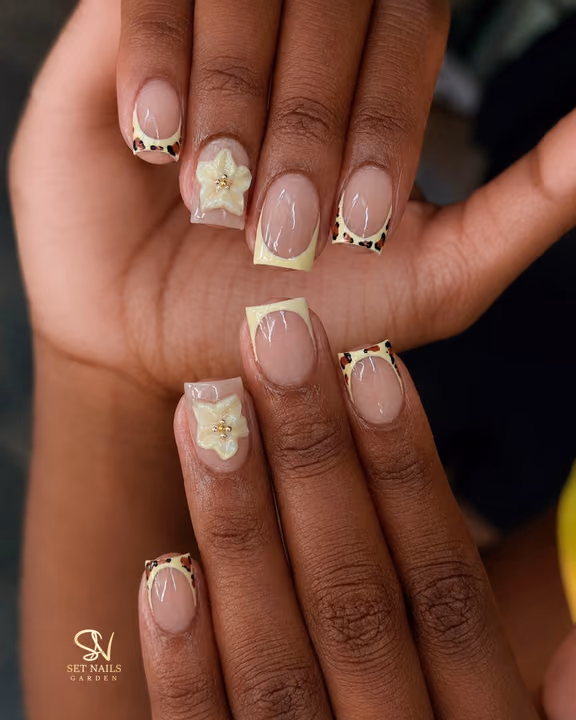 3d Sculpting, Animal Print, Charm Placement, French Manicure — nail work by SET NAILS GARDEN