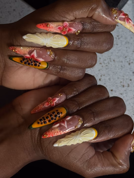 3d Sculpting, Acrylic, Encapsulation, Sculpting — nail work by Atlantas #1 Nail Salon