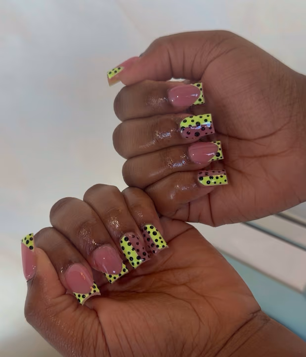 Geometric Art, Dot Work — nail work by Licensed Nail Artist