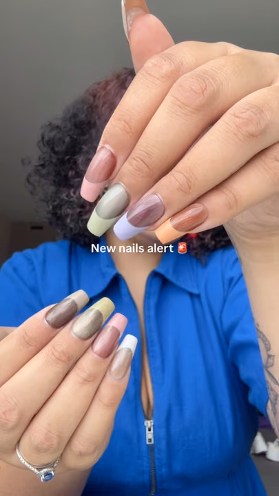 Cat Eye, French Manicure — nail work by Judith