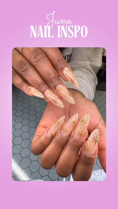 Charm Placement, Metal Accents — nail work by Sophy’s Nail Lab