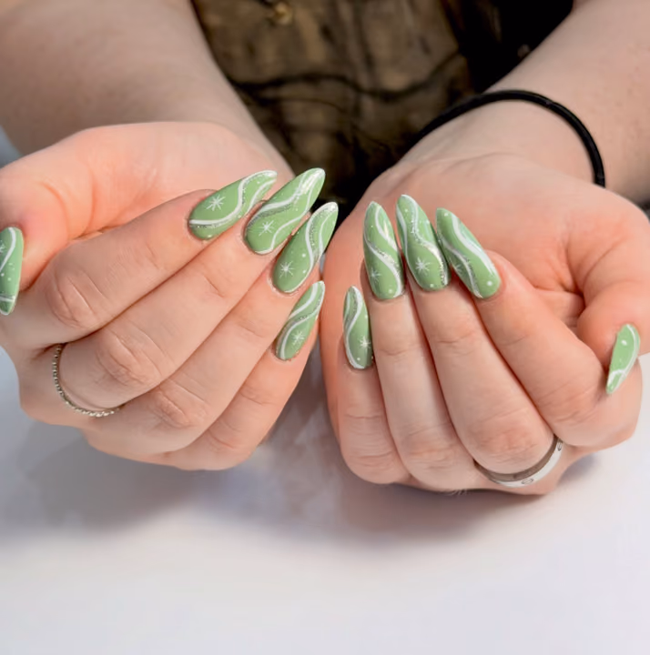 Line Art, Hand Painting — nail work by Nail Muse