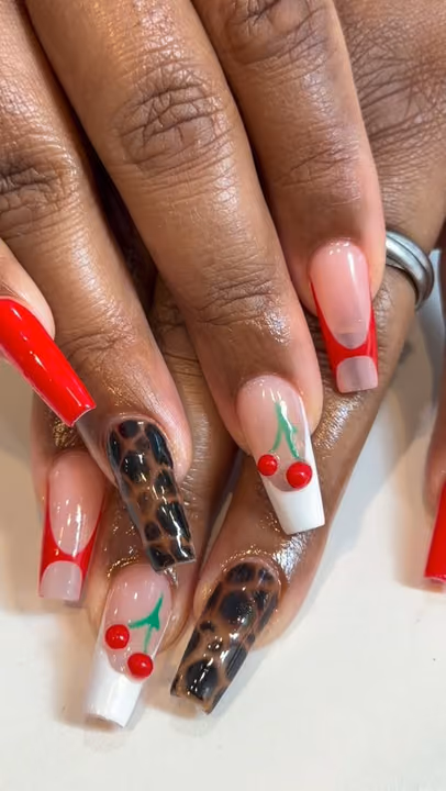 3d Sculpting, Animal Print, French Manicure — nail work by BEELLAGIO NAIL, WAX, & LASH BAR