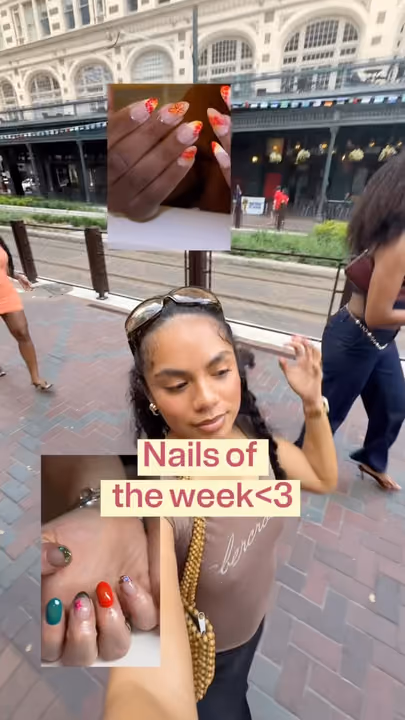 Hand Painting, Structured Gel — nail work by MALIA M